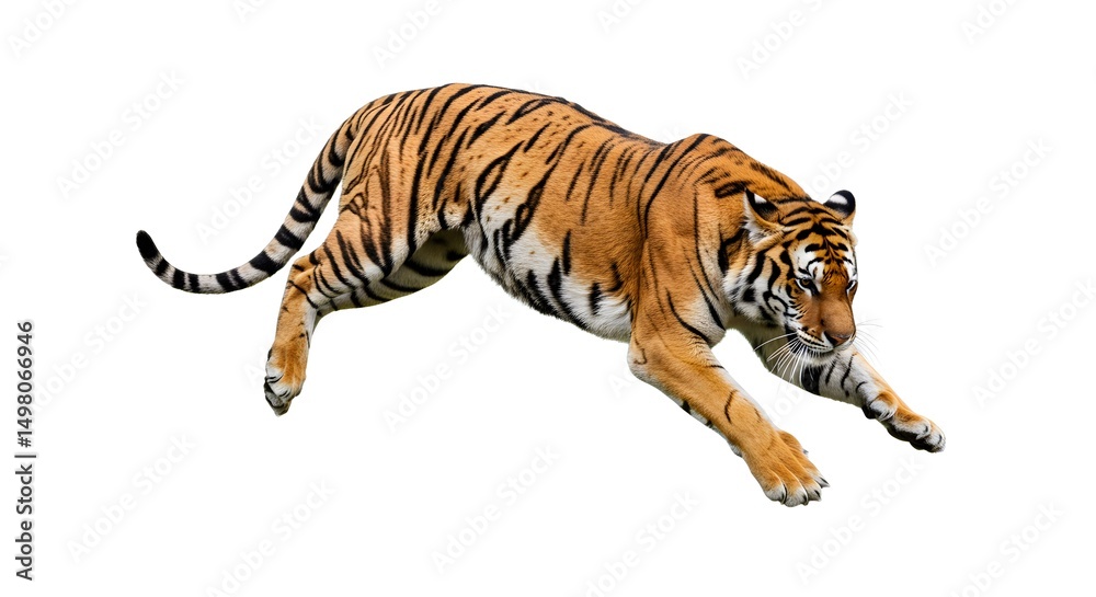 Obraz premium tiger on white background