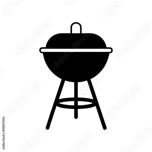 BBQ Grill Icon Vector Flat Clean Look