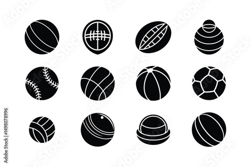 sport ball icon collection vector illustration