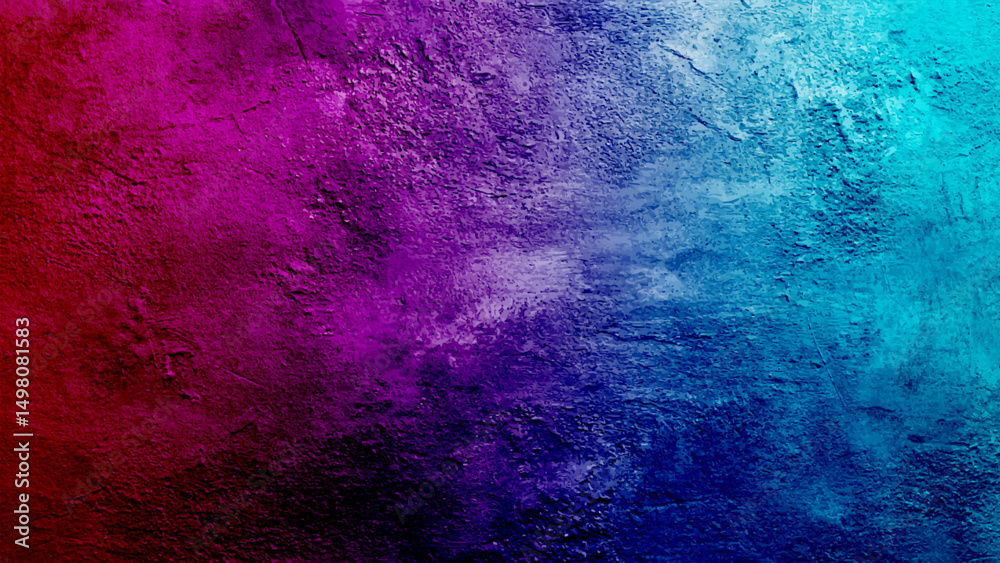 Obraz premium Vibrant purple and blue textured backdrop for creative designs. Smoke on a black background illuminated with blue and red light