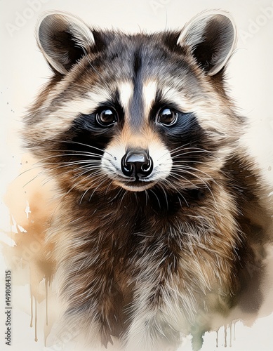 Aquarell Waschbär photo