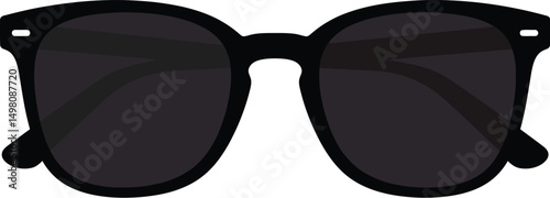 Trendy Aviator Sunglasses Vector Illustration Featuring Reflective Lenses and Classic Metal Frame on Transparent Background for Fashion, Lifestyle, and Accessories Themes