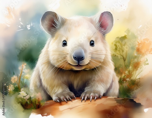 Aquarell Wombat photo