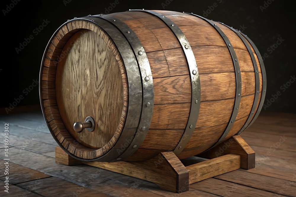 Fototapeta premium old wooden barrel