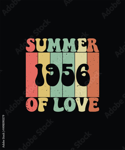 Summer of Love 1956 Retro Vintage T-Shirt