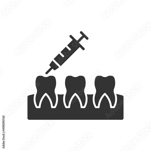 teeth syringe icon - tooth injection icon