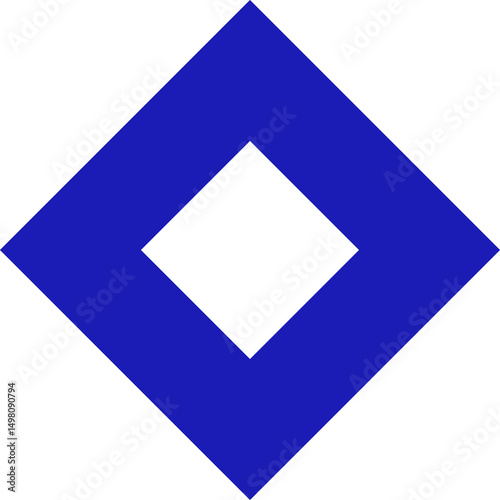 Mexican talavera blue ceramic tile with geometric pattern. Vector illustration. Mosaic design art from Mexico.