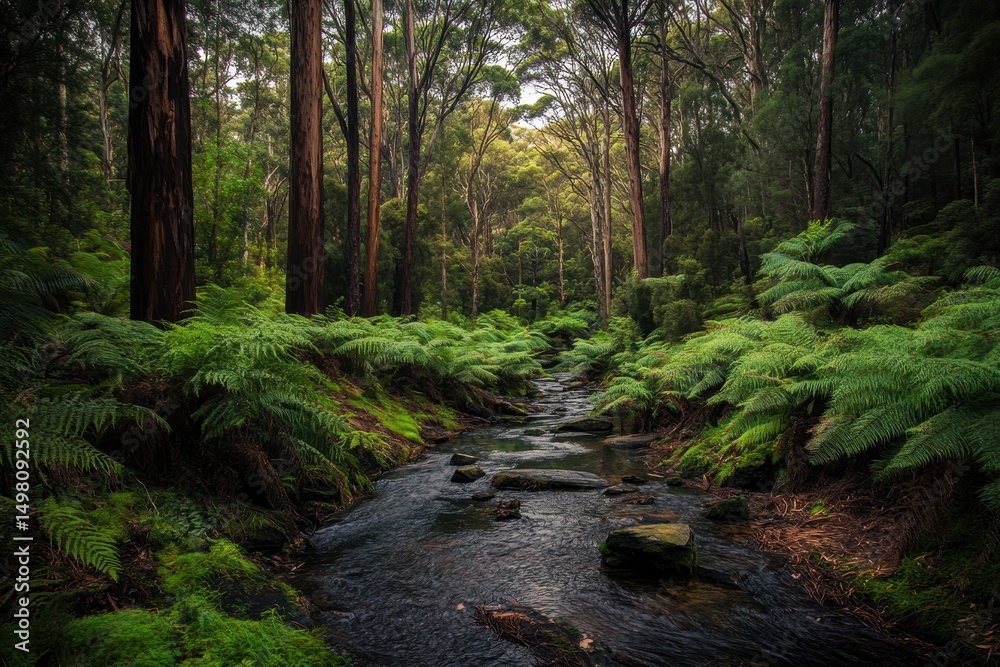 Obraz premium Exploring the lush botany and vibrant ecosystem of Otways in Australia, Botany and ecosystem of Otways Travel to Australia Victoria nature reserve
