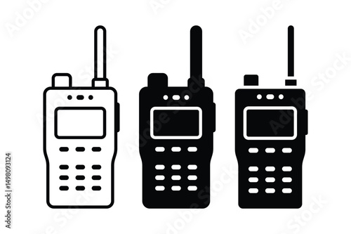 Walkie talkie icon. Electronic speak devices