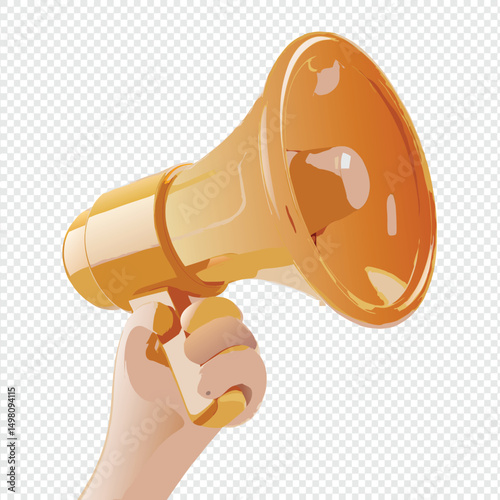 megaphone vector on white background