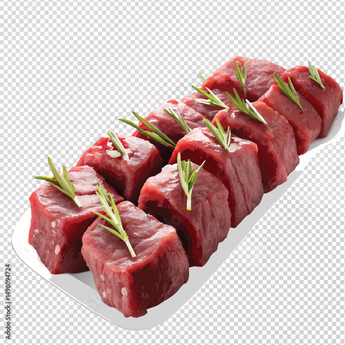 raw beef steak vector