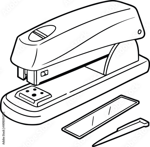 stapler isolated on white