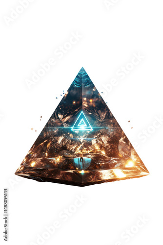Isolated Abstract Triangle Pyramid