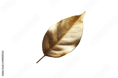 Shiny leaf pin with smooth texture