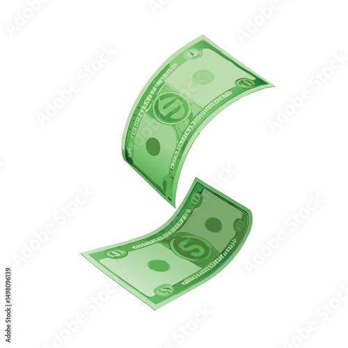 green dollar symbol vector