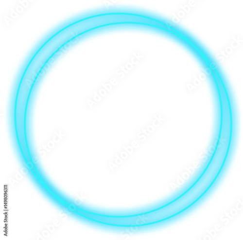 neon blue glowing frame 
