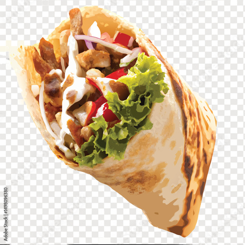 nachos and guacamole vector