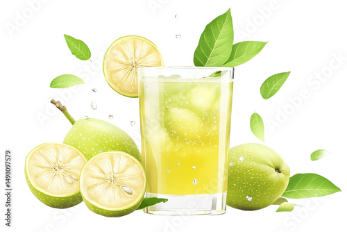 Sweet and tangy guava fruit drink