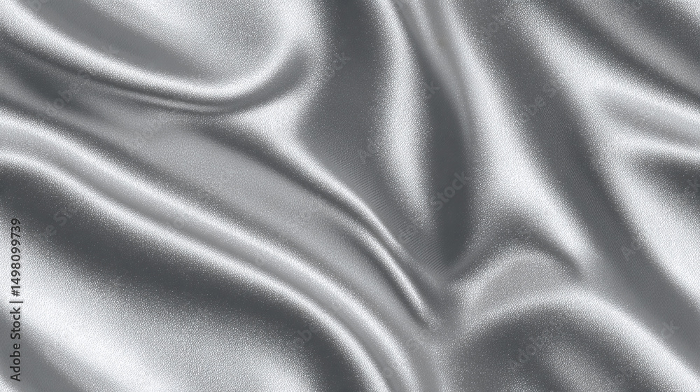 Obraz premium Elegant seamless silver satin fabric pattern for design projects