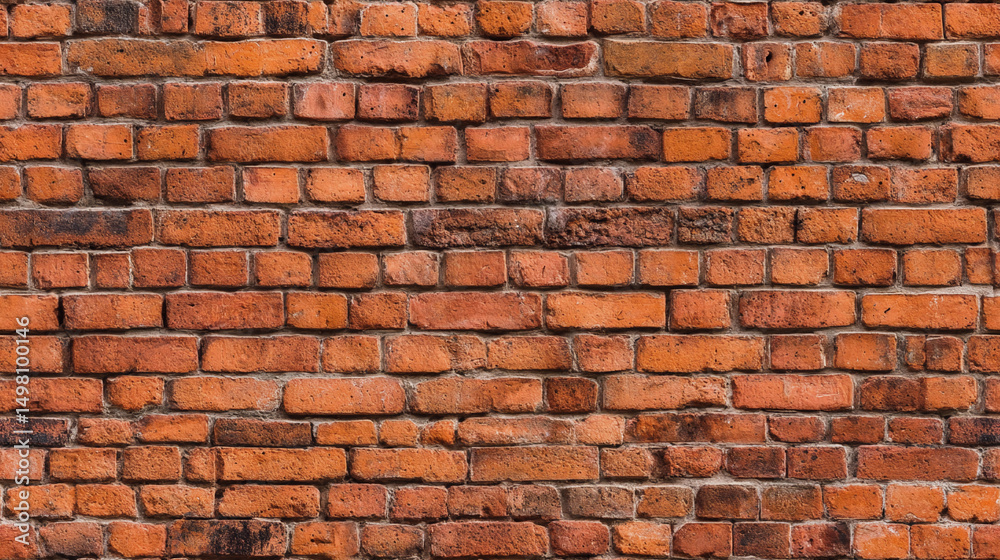 Obraz premium Red brick wall texture in a seamless pattern design
