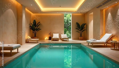Relaxing spa day combining therapy and beauty treatments Serene atmosphere, calming colors, and luxurious amenities for ultimate self-care , treatment, relaxation, peace