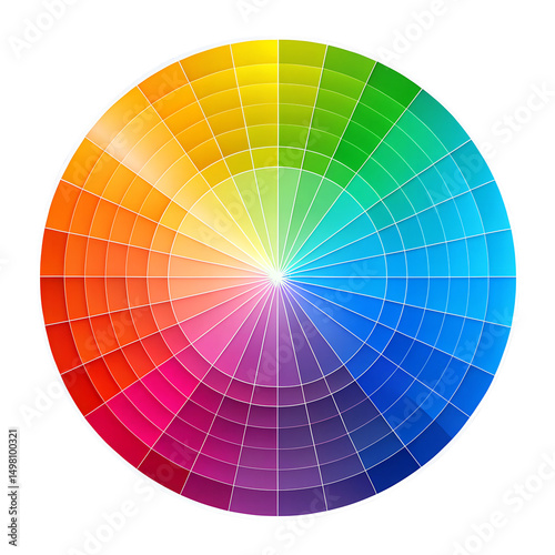 Color Wheel Chart Isolated On Transparent Background