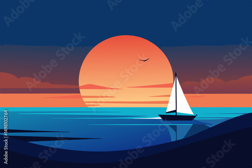 sailboat on the sea