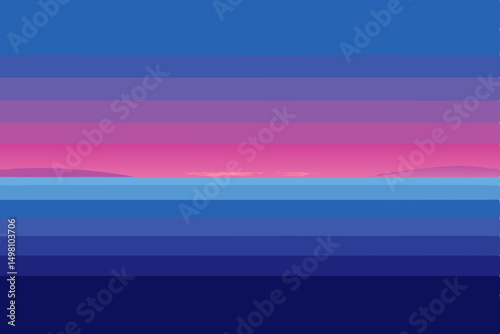  the horizon is a gradient of blue and pink 