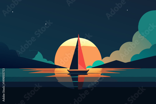 sailing boat on the sea