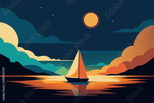 sailing boat on the sea