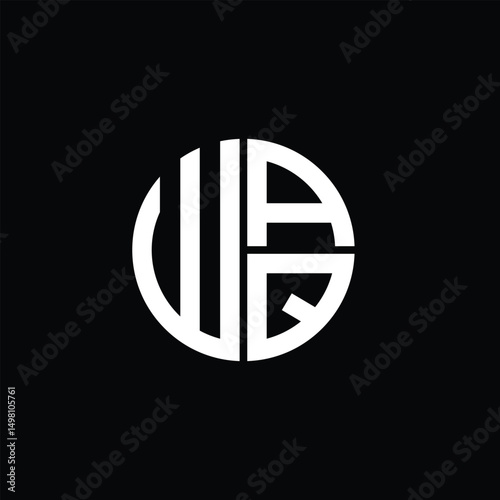Free Download WAQ logo WAQ icon WAQ monogram WAQ letter minimalist Circle flat Unique modern abstract logo design. - GFXLoad