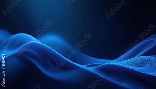 Abstract Blue Wave Digital Background Dark and Light Blue Tones, Soft Wavy Pixelated Pattern