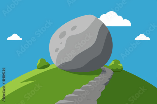 Imposing Large Rock Vector background