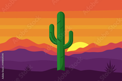 cactus in the desert background