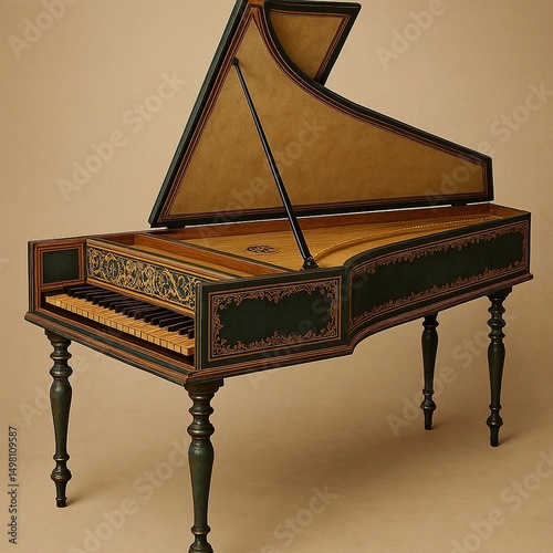 harpsichord keyboard instrument AI generated