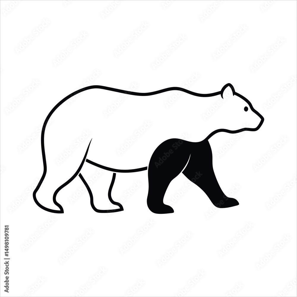 Fototapeta premium vector illustration of a bear