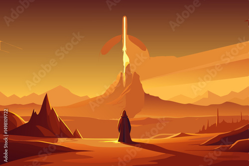 sunset in the mountains
