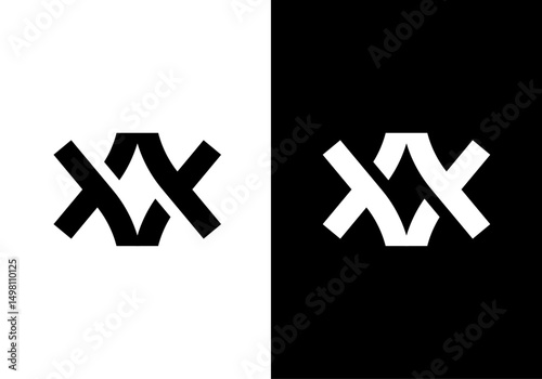 AV, VA letters monogram logo design