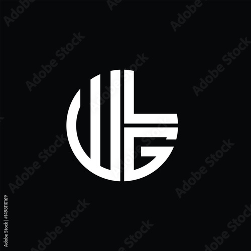 WLG logo WLG icon WLG monogram WLG letter minimalist Circle flat Unique modern abstract logo design.