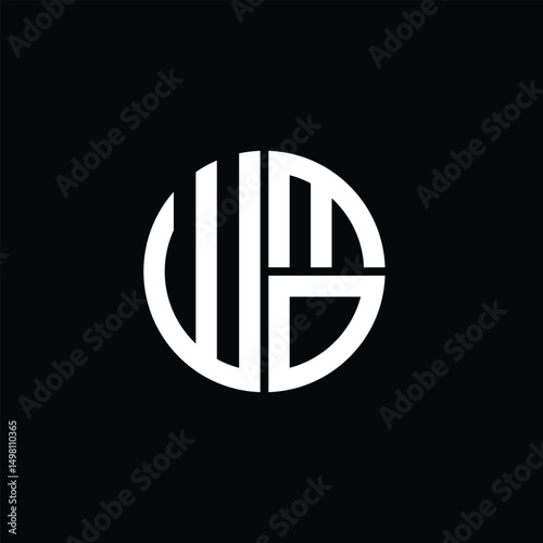 WMO logo WMO icon WMO monogram WMO letter minimalist Circle flat Unique modern abstract logo design.