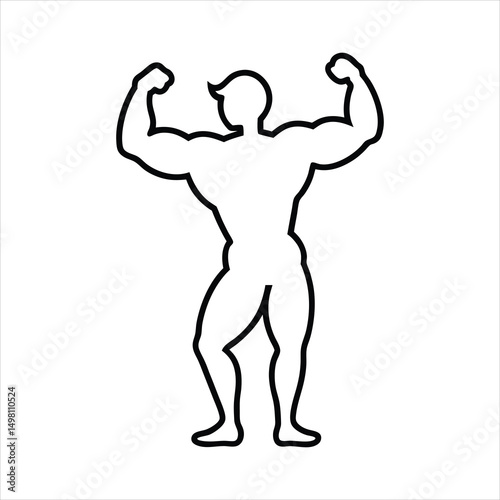 vector illustration of a muscular man