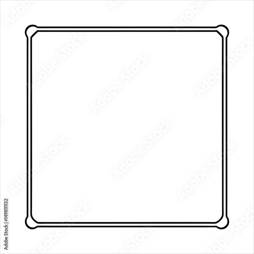 white square frame