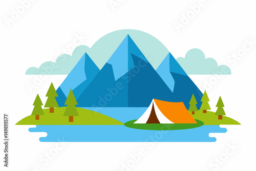 camping in the mountains
