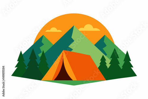 camping in the mountains