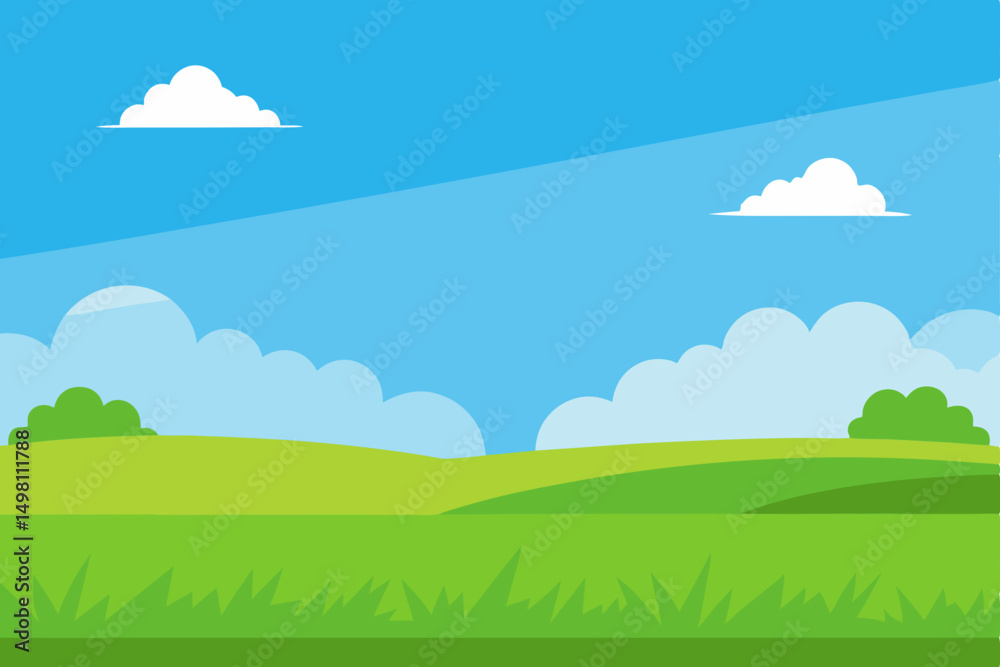 Fototapeta premium summer landscape with green grass