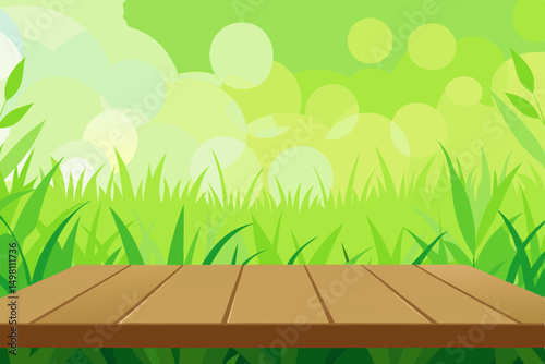 green grass and wooden fence