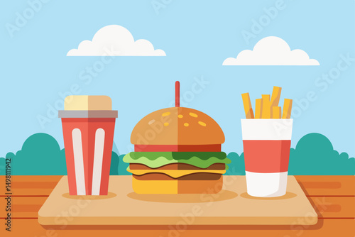 illustration of a hamburger