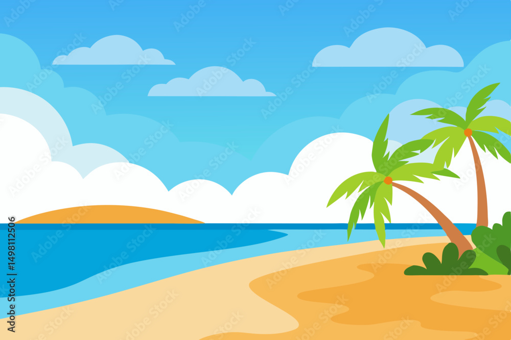 Obraz premium palm tree on the beach