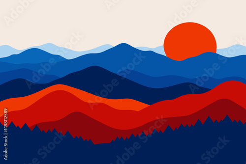 vector illustration of mountains