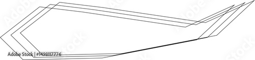 Playful irregular polygons interact in dynamic overlapping positions with shifting outlines and curved lines.